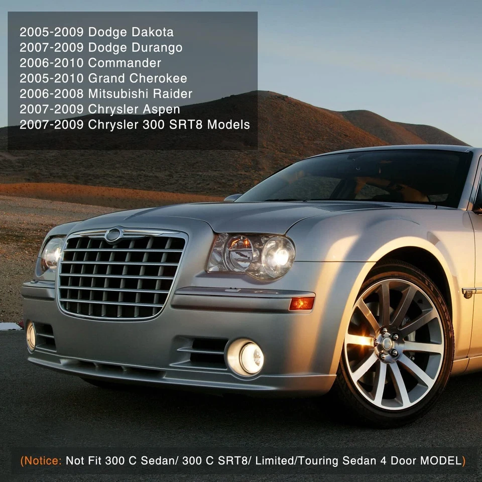 Luz antiniebla parachoques Nilight compatible con Dodge Dakota Durango Jeep 2005-2010 Foto 4 de 4