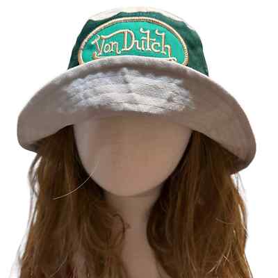 Rare Y2K Von Dutch Bucket Hat Vintage Y2K Deadstock Brand New Adults Unisex Beige Von  main image 3