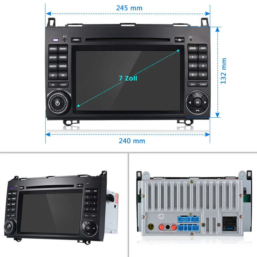 Android 13.0 Autoradio Für Mercedes-Benz A/B Klasse/Vito W169 W639 W245 GPS Navi - Bild 4 von 4