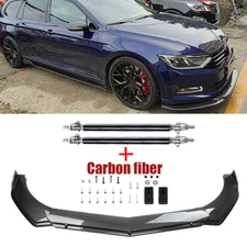 Front Bumper Lip Spoiler Splitter Carbon Fiber For Infiniti Q50 2014-2021 Body