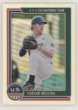2022 Panini USA Baseball Stars & Stripes Holo Gold 80/99 Carson Messina #89 uk2