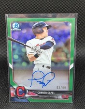 2018 Bowman Chrome #BCPA-CC Conner Capel Prospects Autographs Green  #/99