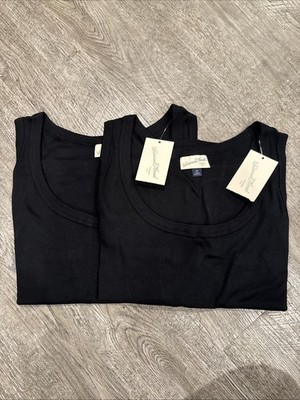 Universal Thread Black Ribbed Scoop Neck Tank Reg Size 2x You Get TWO