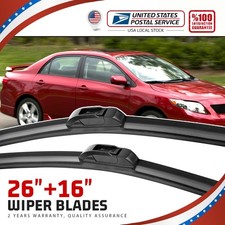 26 16 Oem Quality Bracketless Windshield Wiper Blades J-hook Pair All Season 26 16 Oem Quality Bracketless Windshield Wiper Blades J-hook Pair All Season