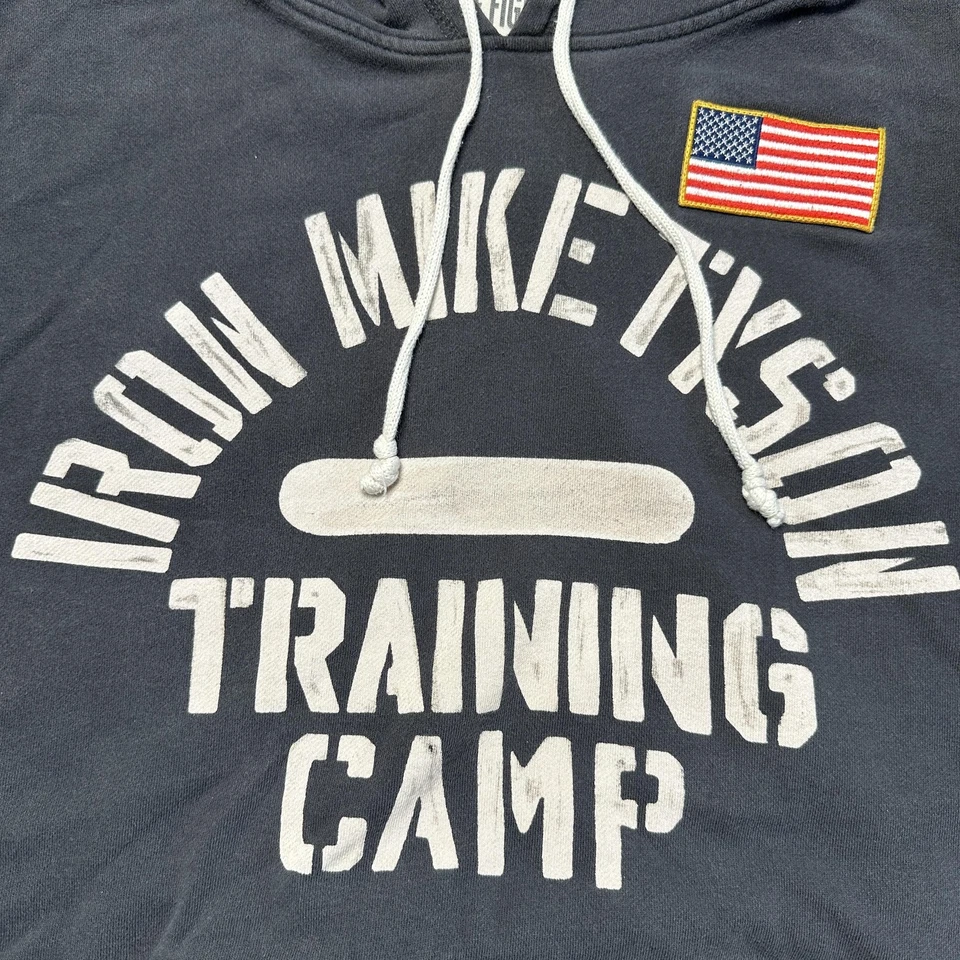 Sudadera con capucha Roots of Fight Mike Tyson Training Camp para hombre grande boxeo bandera de EE. UU. Foto 2 de 4