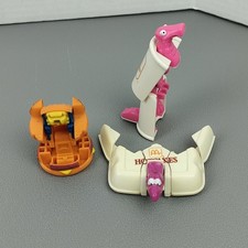 Vintage McDonalds Happy Meal - Changeables - 1987 Robot 1990 Dinosaur - Lot of 3