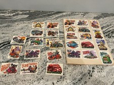 1980 TOPPS WEIRD WHEELS sticker cards Book Lot Bonus Dukes Hazard PAC Man