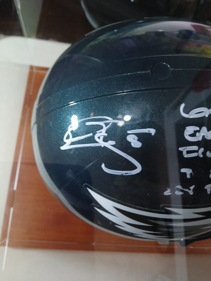 Подлинный полноразмерный шлем с автографом Donovan McNabb Eagles сертификат подлинности JSA - Изображение 3 из 4