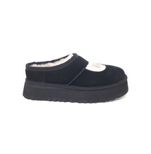UGG Bea Mary Jane Black Sheepskin Platform Slipper Womens Size 7 US NEW 1167612