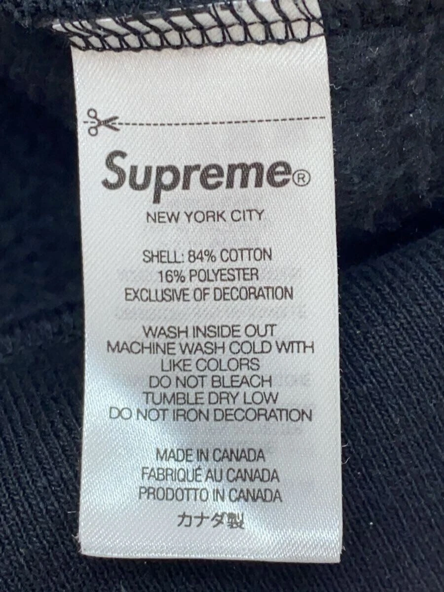 Felpa con cappuccio Supreme L cotone nero $ usata