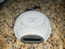 SONY Dream Machine ICF-CD831 CD Alarm Clock Radio Tested Working Off White