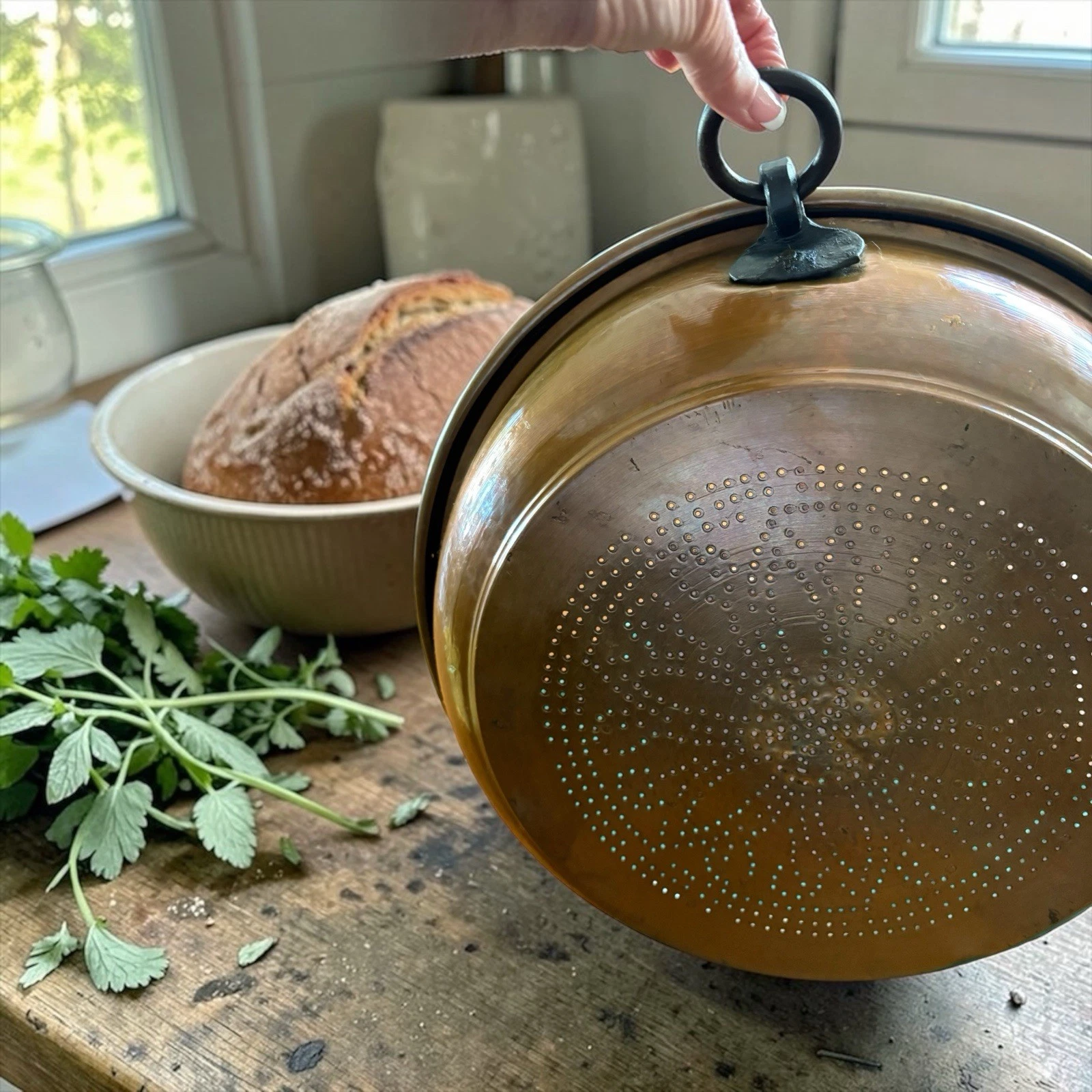 Antique Vintage Copper Colander Strainer 16”
Opens in a new window or tab