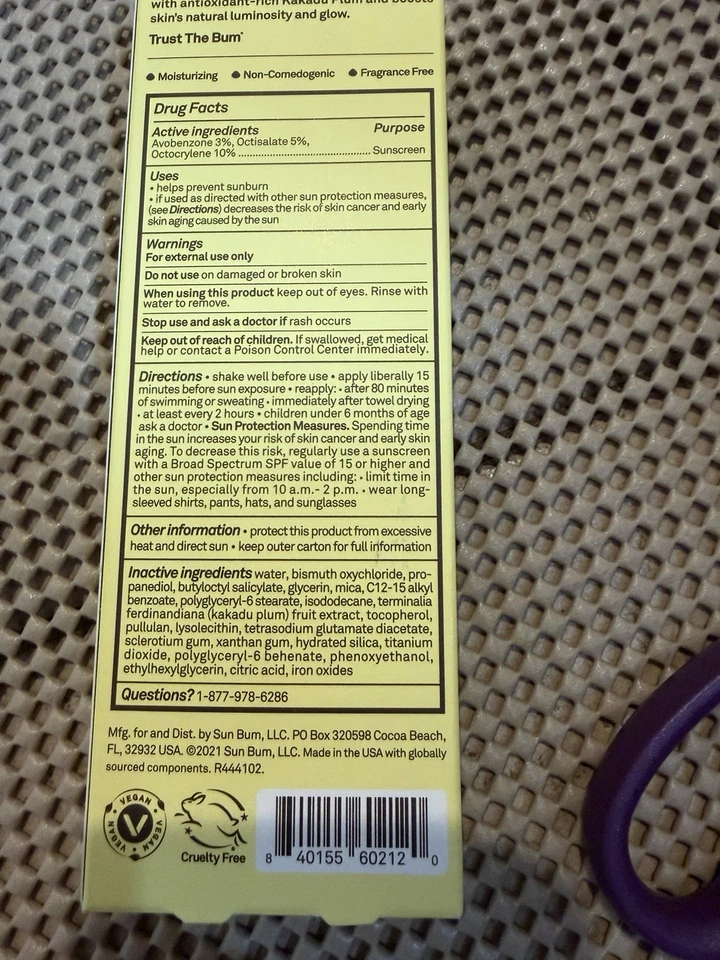 Sun Bum Glow 30 Moisturizing Sunscreen Face Lotion Water Resistant 2.oz EA (2PK) - Image 3 of 4