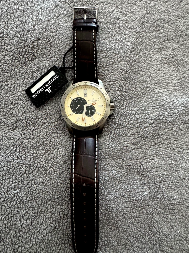 Reloj automático para hombre Jacques Lemans 1-1775B Liverpool 48 mm 10 ATM NUEVO LEER Foto 3 de 4