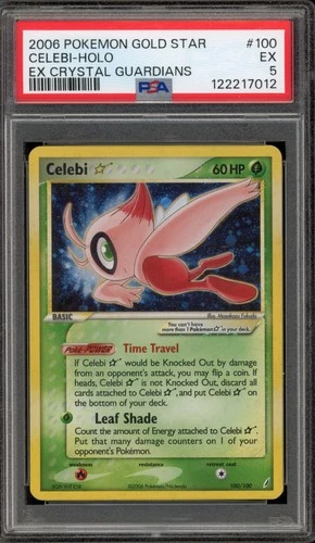 Pokemon Celebi Gold Star EX Crystal Guardians Holo Ultra Rare #100 PSA 5