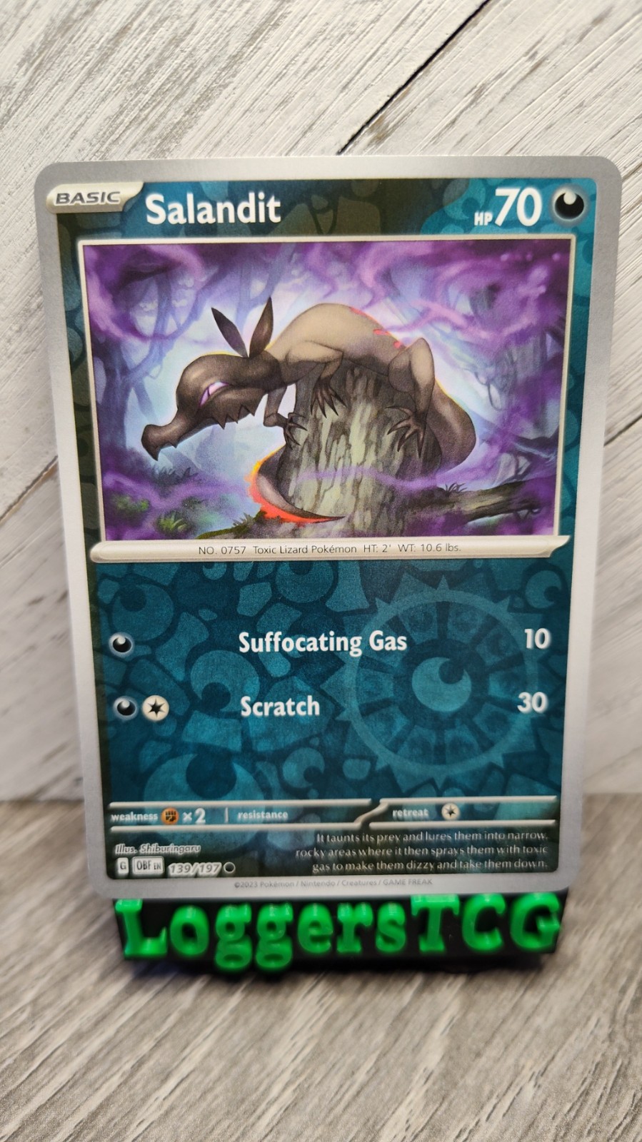 Pokemon Salandit REVERSE / OBF 139/197 NM