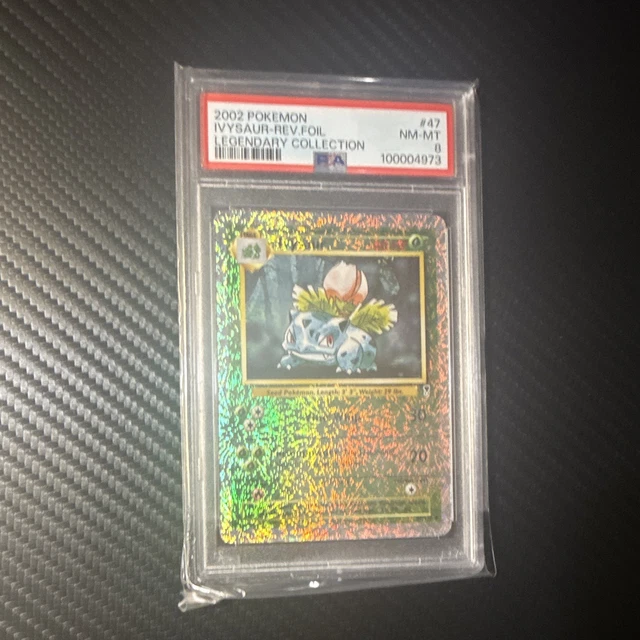 Pokemon 2002 Legendary Collection Ivysaur 47/110 Reverse Holo PSA 8