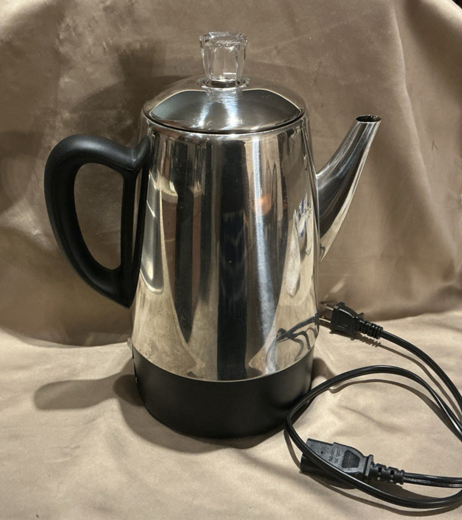 Moss & Stone Percolator Coffee Pot Electric 8/10 Cup Stainless Steel