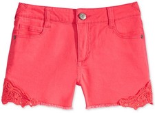 Epic Threads Girls Crochet Trim Shorts in Cherry Paradise Size 14