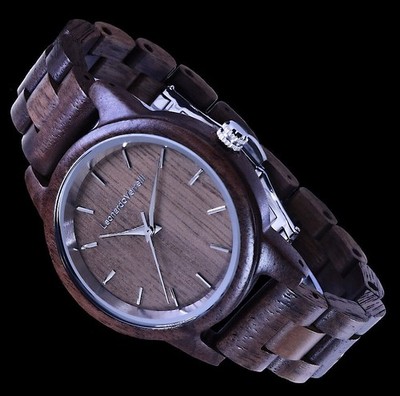 Leonardo Verrelli  Damen Armband Uhr helles Braun Women Wood Watch Wallnuss Holz
