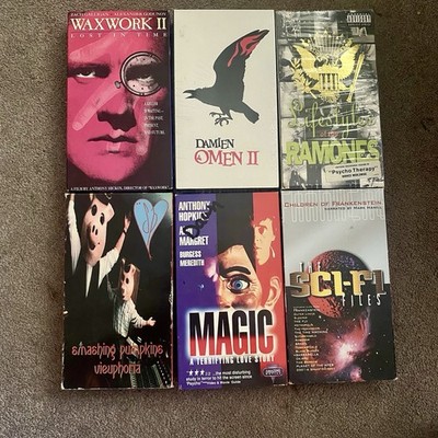 Lot Of 6 Horror, Rock/Punk And Sci-Fi VHS Tapes Magic Omen II Smashing Pumpkins