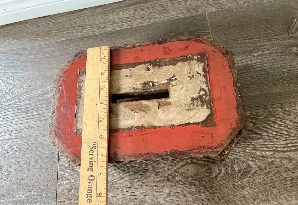 Handcrafted Wooden Pedestal/Stool with Floral Design - Image 4 of 4