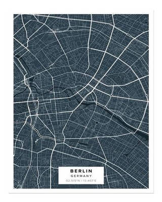 Berlin City Map Poster Wall Art - Modern Urban Design Premium Quality
