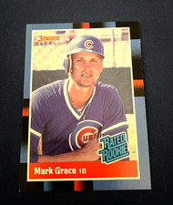 1988 Donruss  Baseball Mark Grace Rookie Card #40 Set Break NM. rookie card picture