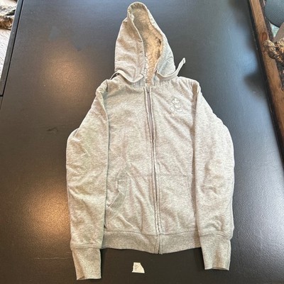 vintage disney zip up fur hoodie grey womens no flaws cozy heavyweight