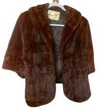 Vintage Reddish Brown Mink Stole, Cape, Wrap; Furs by Mankin's OKC