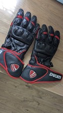 Ducati Speed Evo C1 Gloves Leather Track Mens Motorcycle Motorbike Black