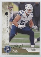 2018 Upper Deck CFL Gold 21/50 Chris Van Zeyl #190 i9i