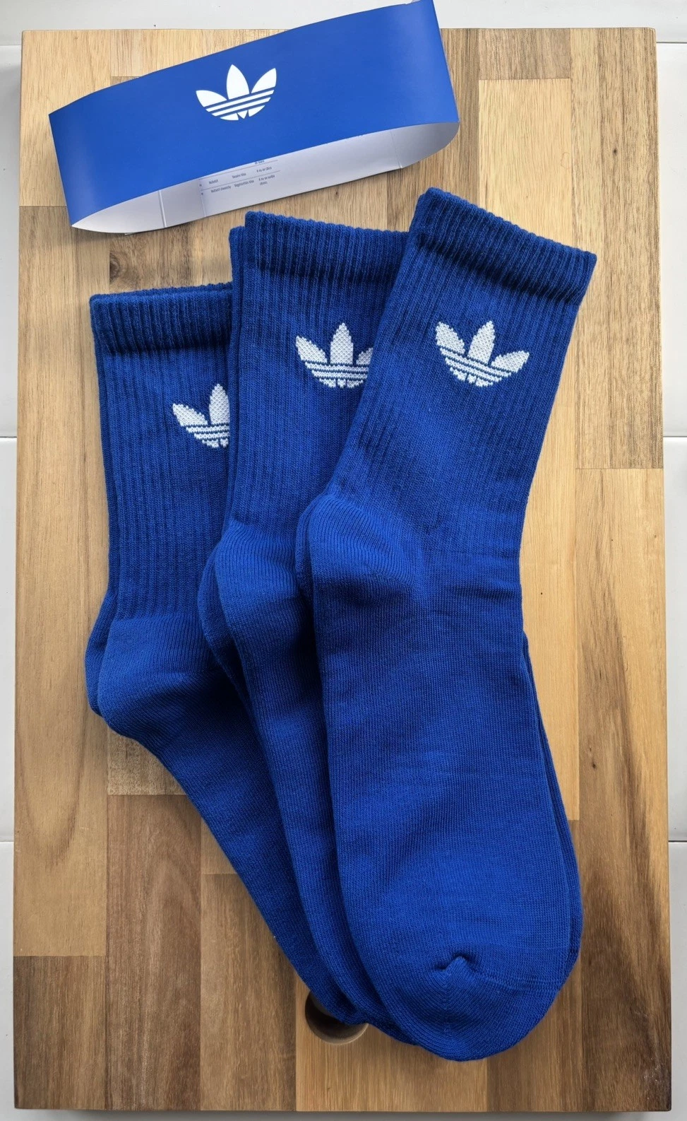 Adidas orginals Cushioned Cotton Crew Socks Large 7-11 Uk men woman light blue