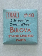 BULOVA WATCH PART 10AX, 10AE, 8AH # 40 SCREWS FOR CROWN WHEEL NOS