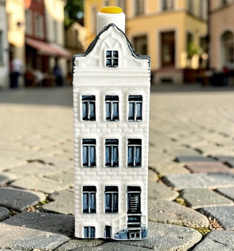 Vintage KLM Blue Delft House #58 Bols Royal Distillery Holland *EMPTY*