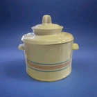 Vintage McCoy Pottery Pink and Blue Stripped Tureen