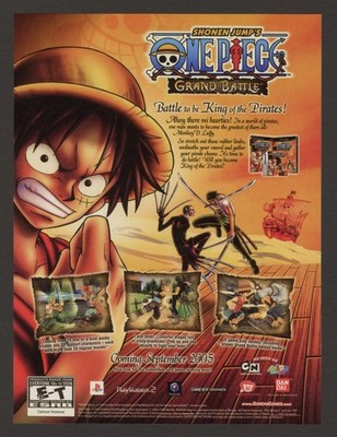 One Piece Grand Battle Playstation 2 Nintendo GameCube GBA Ad Art Print Poster