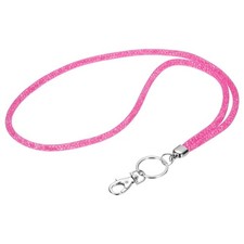 1Pack 15.7" Rhinestone Lanyard for Keys, Peach Pink