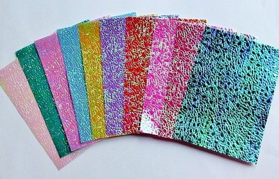 10 DIN A4 Blatt Strukturpapier irisierend Regenbogenschimmer