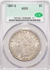 1891-S Morgan Dollar CACG AU-55 CAC