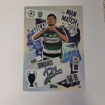 Pedro Goncalves Man Of The Match Signature Style Card Match Attax 24/25