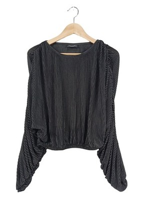 JOLIE & JOY Crash-Bluse Damen Bluse Gr. DE 40 schwarz Casual-Look