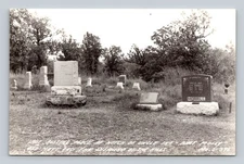 Vintage Real Photo Postcard Missouri Uncle Ike & Aunt Molly Gravesite