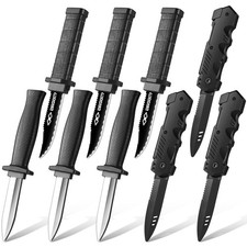 9 Pack Retractable Fake Knives - Halloween Props for Parties and Pranks