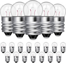 20 Pieces Miniature Screw Tiny Light Bulbs Replacement E10 Mini Light Bulbs E...