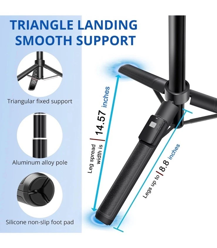 Bluehorn All in One Portable 40 Inch Aluminum Alloy Selfie Stick, Phone Tripod - Image 3 of 4