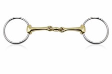 Loose Ring Pinchless Lozenge Dog Bone SS Brass 4-1/2" HORSE BIT 35558A 35558A