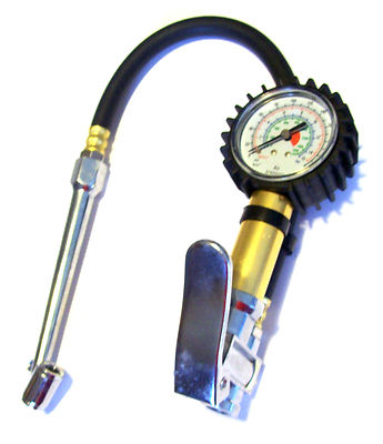 #ad #ad CALHAWK BZTI PROFESSIONAL 220PSI DUAL HEAD TIRE INFLATOR AIR PRESSURE GAUGE HOSE $25.99