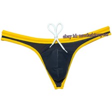 Swim Thong Men's Swimwear Pouch Slip Drawstring 2 PACK String Briefs Male Bikini