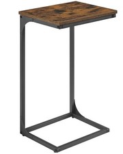 Cshaped End Table Side Table For Sofa Couch Table With Metal Frame Small Tv Tray